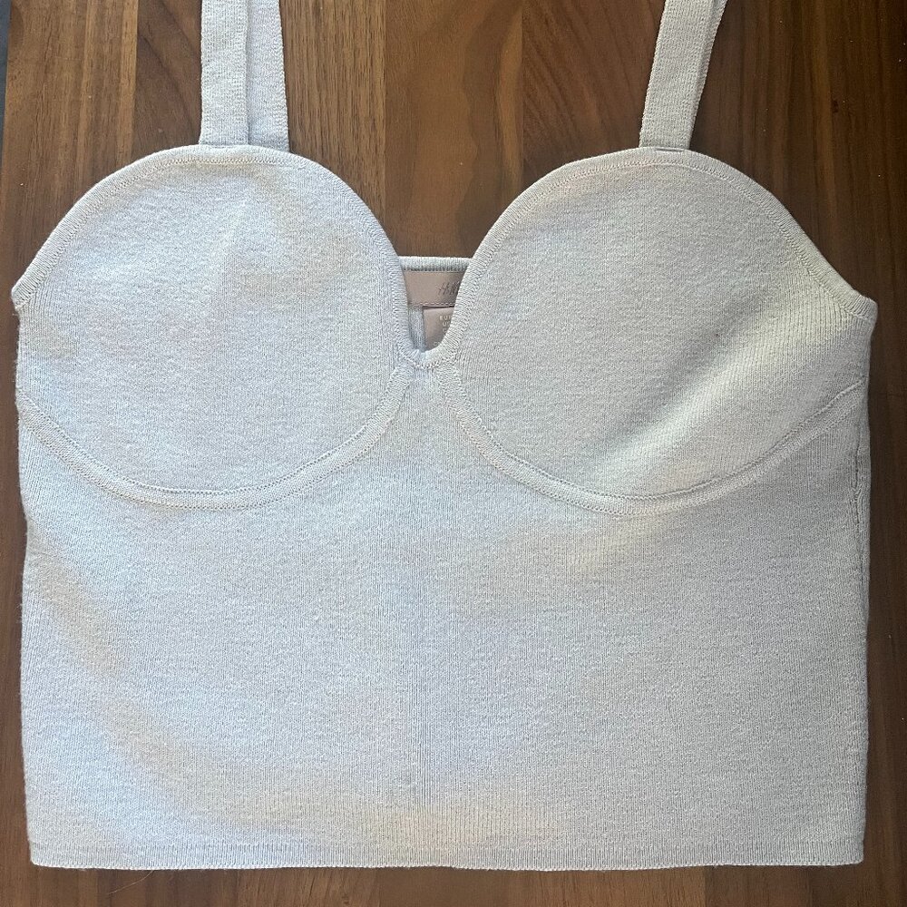 H&M Tank Sweater (LT Grey) Style Corset Top SZ M